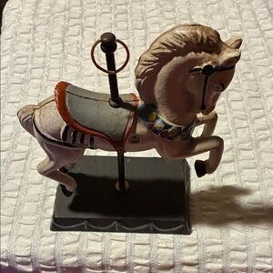 Vintage Cast Iron Carousel Horse Figurine